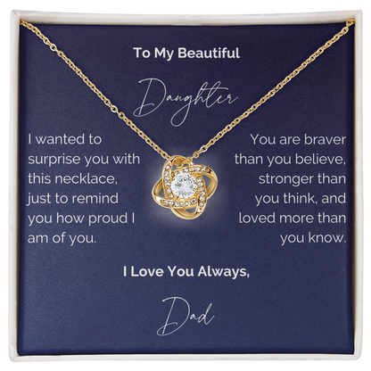 To My Daughter Necklace