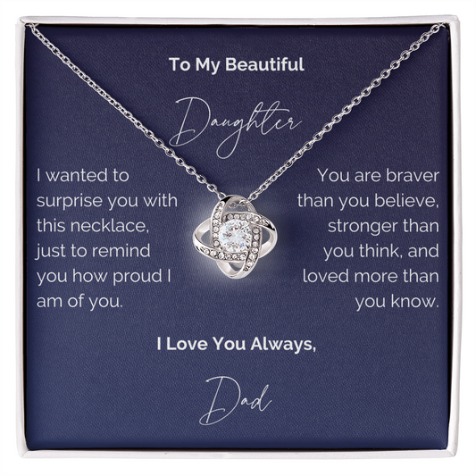 To My Daughter Necklace