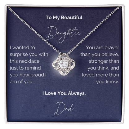 To My Beautiful Daughter Necklace