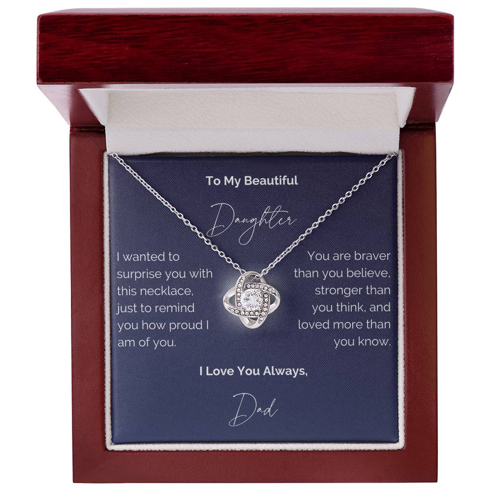 To My Beautiful Daughter Necklace